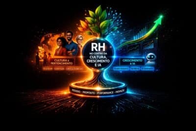 RH no centro da cultura, crescimento e IA
